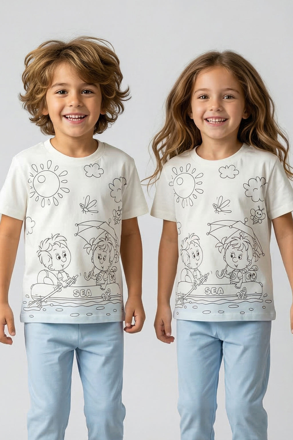 Zuzunga Ausmal-Pyjama Set Kinder – Waschbar & Bemalbar