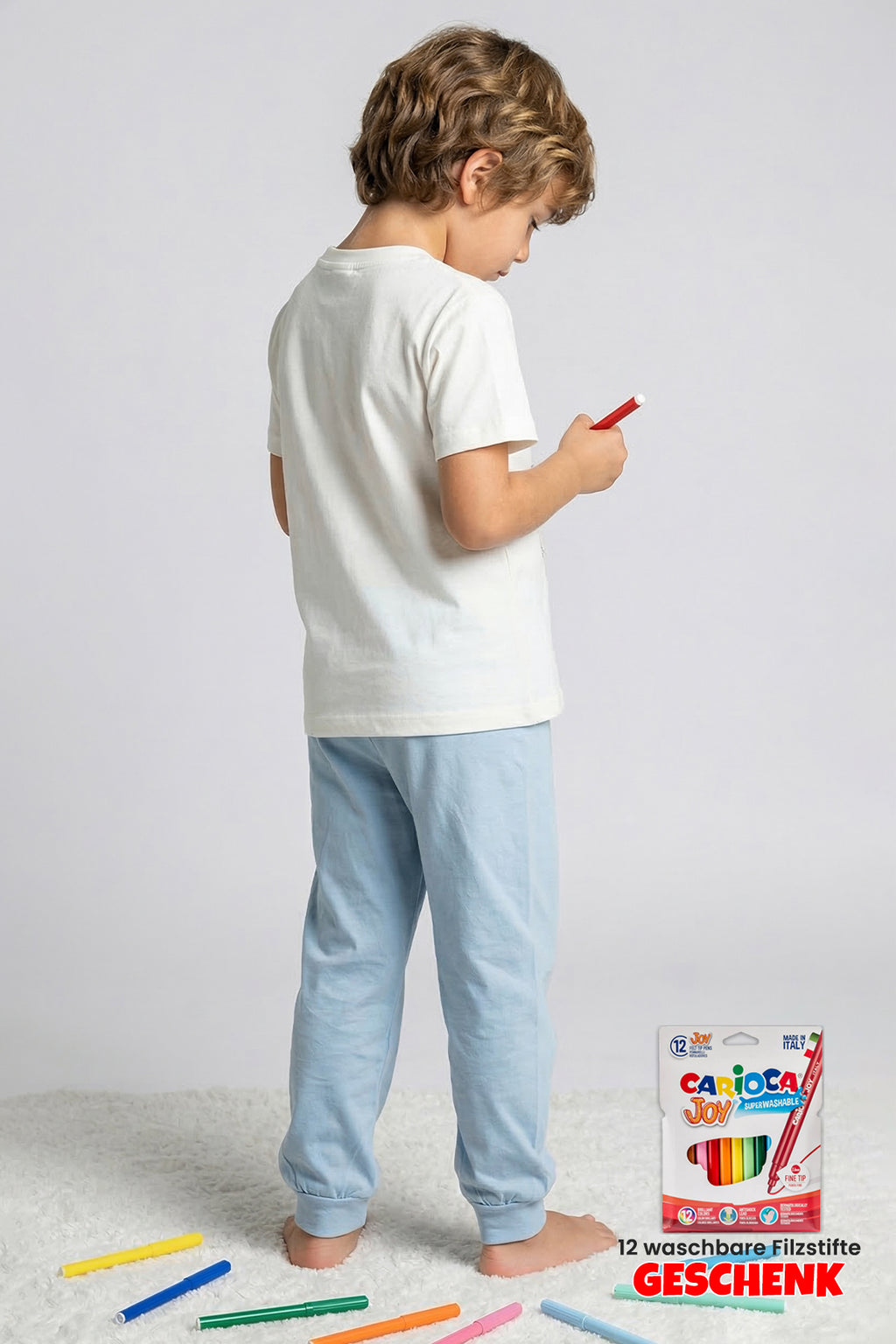 Zuzunga Ausmal-Pyjama Set Kinder – Waschbar & Bemalbar