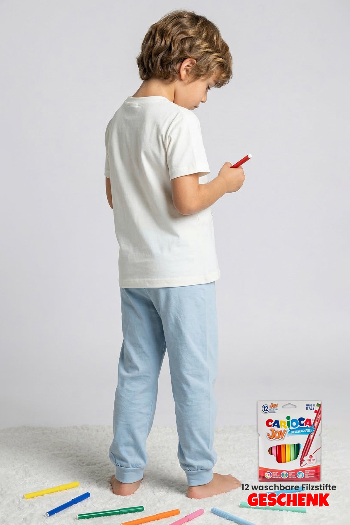 Zuzunga Ausmal-Pyjama Set Kinder – Waschbar & Bemalbar