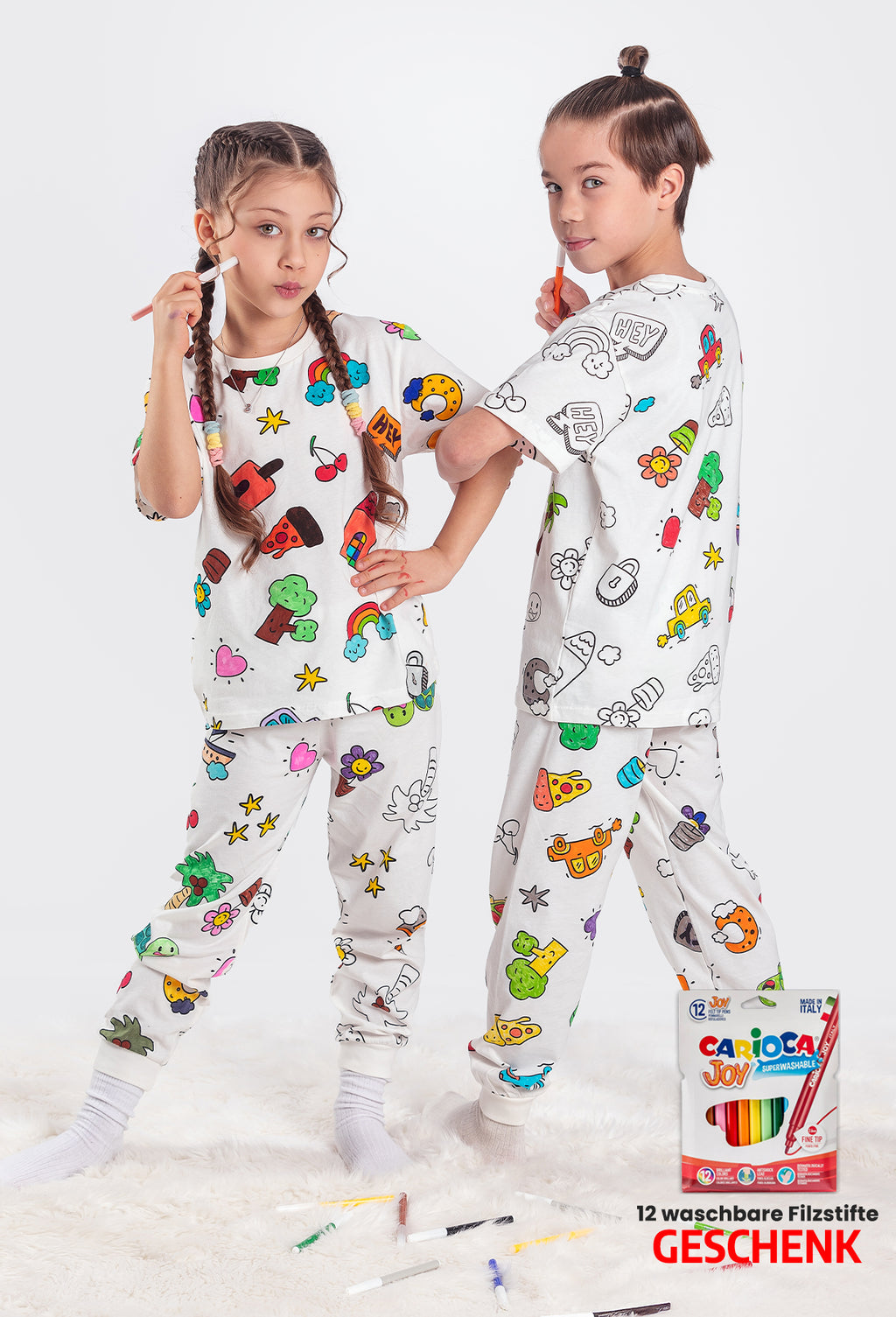 Kinderpyjama zum Ausmalen