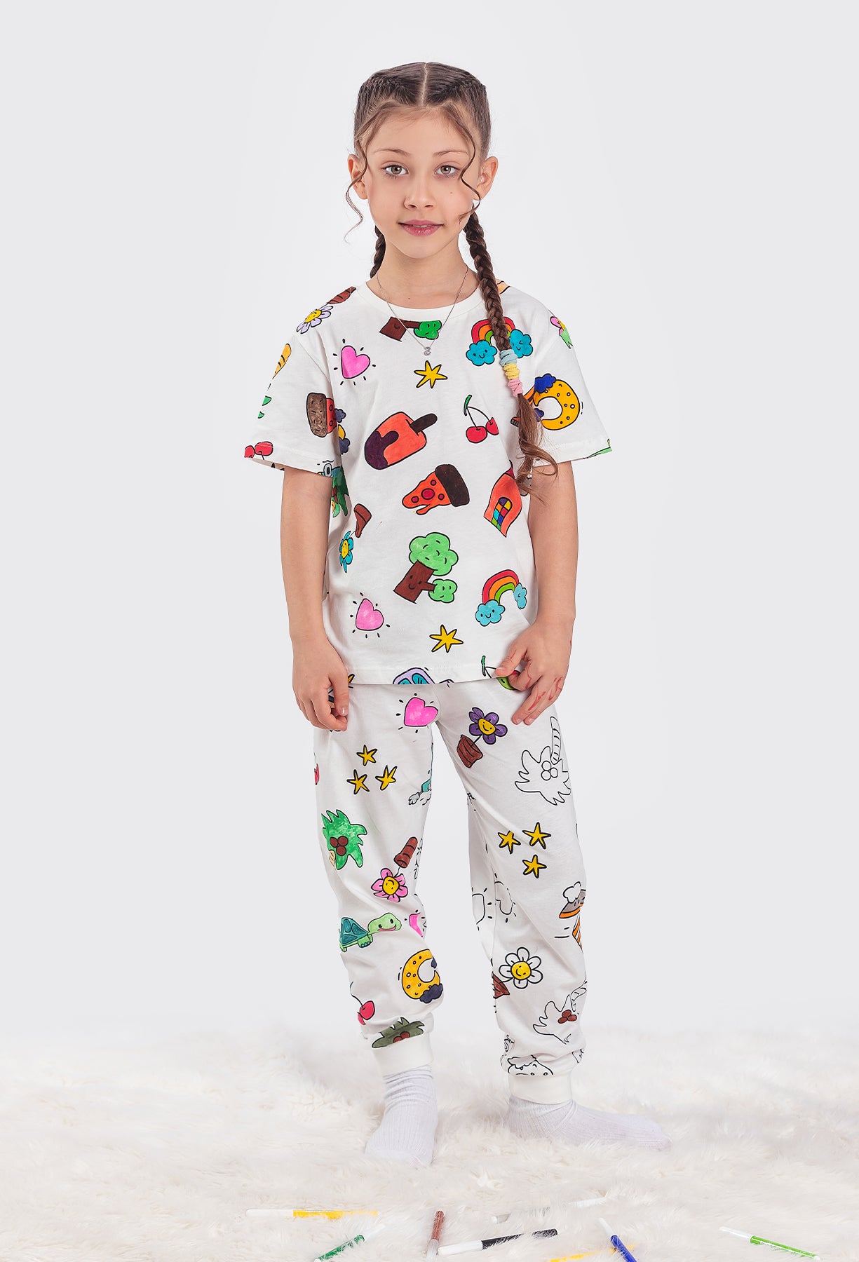 Kinderpyjama zum Ausmalen
